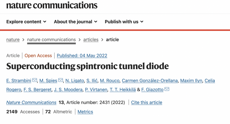 Superconducting spintronic tunnel diode